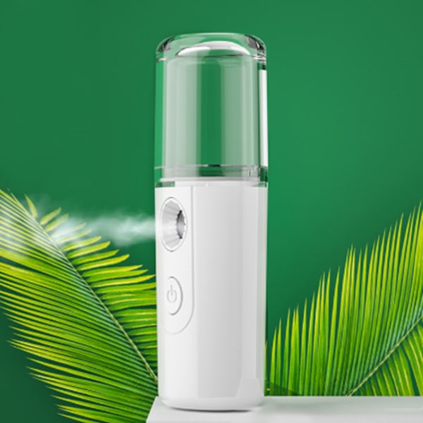 Nano Ansigtsmist Spray i Lommeformat USB Opladning Vand Ansigtsfugter til Hydrering, Hvid