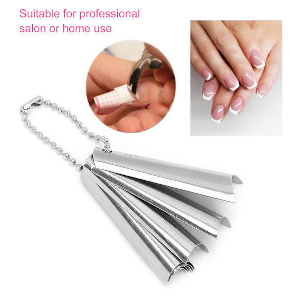 18 stk Fransk Manicure 9 Størrelser Enkelt Spidser Dyb C-Form Fræsningsværktøj Neglekanttrimmer