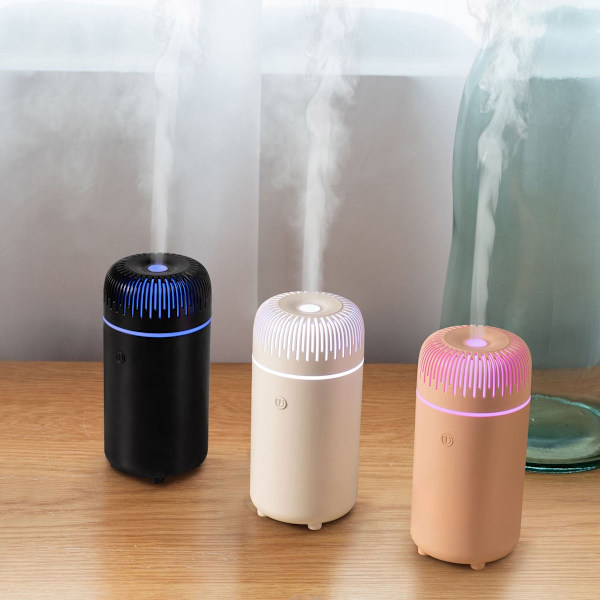 Bil Diffuser Luftfuktare, 100ml Luftfuktare, Aromaterapi Diffuser, Mini Portabel Diffuser, Med LED, för Bil Hem Kontor Sovrum, Vit