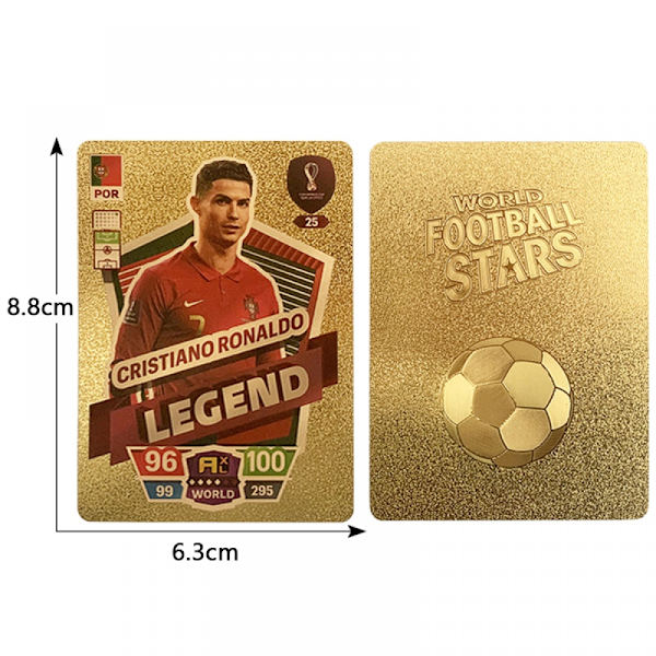 55 stk 2022/23 VM-fotballkort, UEFA Champions League, fotballkort, gullfolie-kort, ingen duplikater - Perfekt