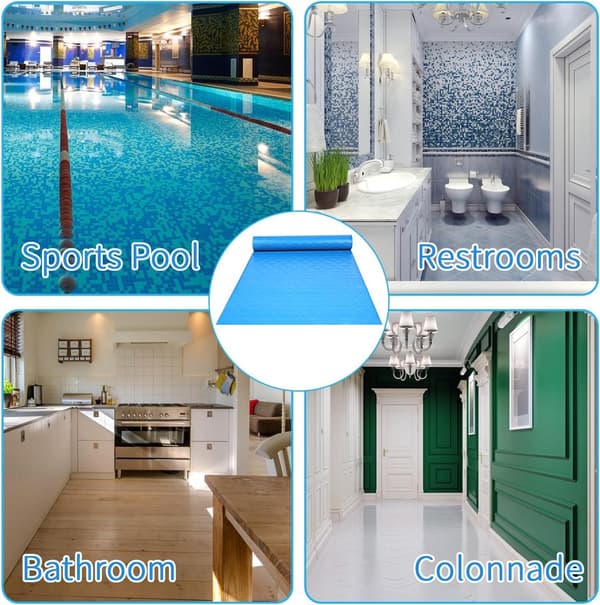 Poolstege Matta - Poolsteg Matta - Säker Simning - Halkfri PVC - 90x40 cm - Ej specificerad