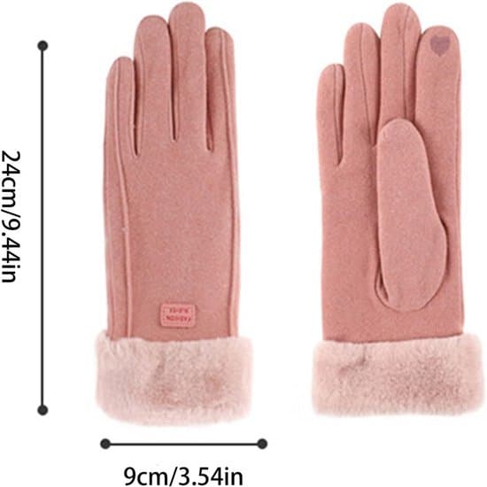 Handsker - Damehandsker - Touchscreen - Damevinterhandsker - Pink - Hjorteskind