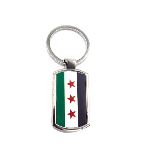 Gratis Syrien flag nøglering sølv