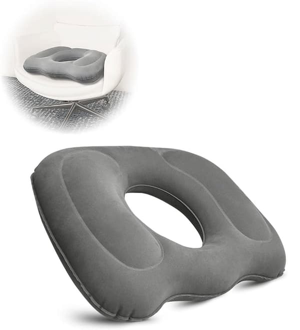 ING Ergonomisk Sittdyna - Uppblåsbar Kudde - 45*39 cm (Grå)
