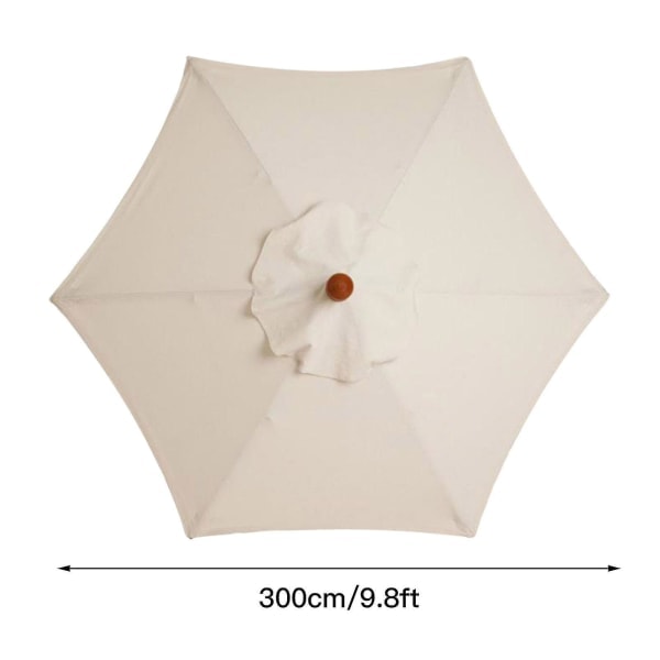 3m 6 Ribbet Parasol Udskiftningskaleche Beskyttelse Udendørs Parasol Skygge Kaleche Anti-UV