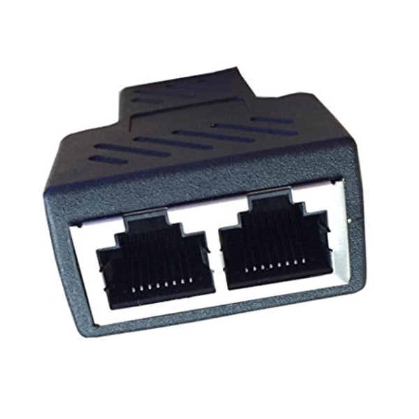 RJ45 Netværkskabel Trevejs Cat6e Stik, 2 stk. Ethernet Splitter til Internetforbindelse