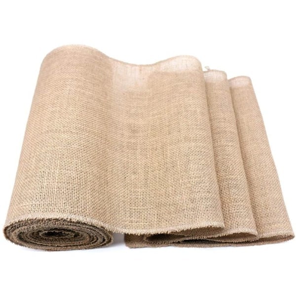 Jute Bordløber - Naturlig Canvas Vintage Bånd til Rustik Bryllup eller Hjemmeindretning