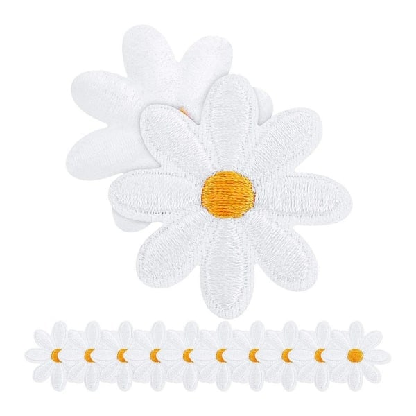 20 Daisy Flower Patch Kläder Kläder Stryk-på Transfer Blommor