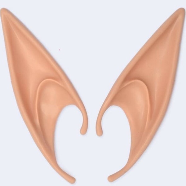 Alve Pixie Ører Fe Vulcan Alien Cosplay Kostyme Karneval Naturlig Beige Lang