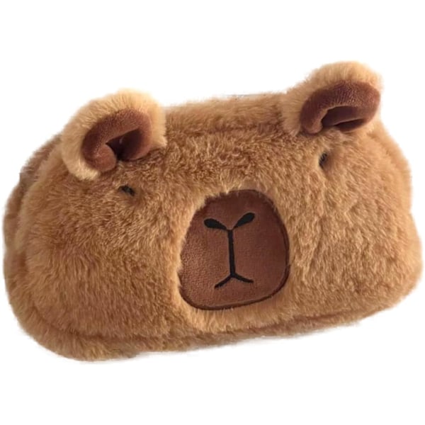 Plysch Pennfodral, Djur Pennfodral, Capybara Pennfodral Söt Skolmaterialväska, Liten Fluffig Väska med Dragkedja Pennfodral Organizer