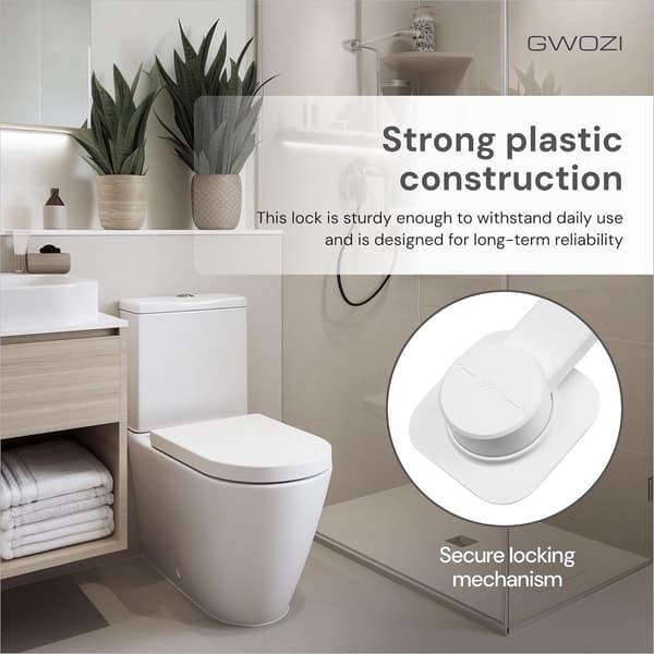 1-Pack Babysäkerhet Toalettlås - Toalettlås - Off-White (21,5*8,5*3,5cm)