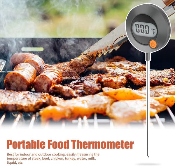 ING Mattermometer - Kjøkkentermometer - Steketermometer - Rustfritt stål - Maksimal temperatur opptil 250 grader Celsius
