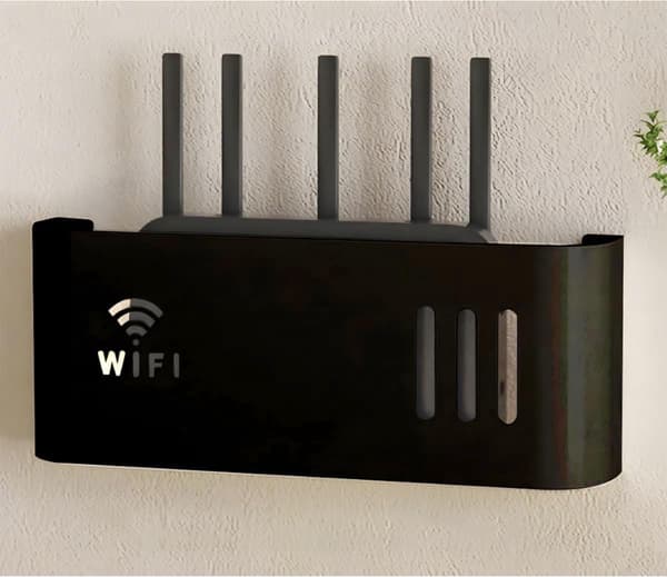 ING Router väggfäste, platsbesparande, robust, tillverkad av ABS