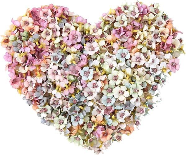 ING 100 Stykker - Kunstige Blomster - Mini Dekorative Blomster - Til DIY Bryllupsdekorationer