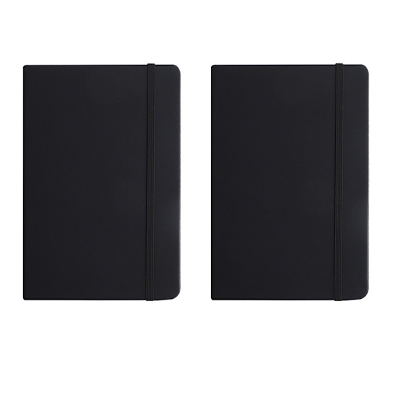 2 notesbøger/dagbøger/hardcover notesbøger/notesblokke/A5, 244 sider, sort