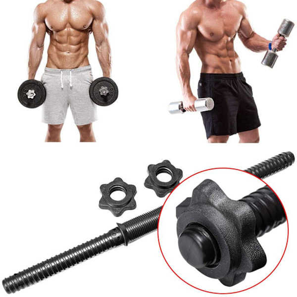 4 st 25 mm Hantel Skivstång Handklocka Stångklämma Låsskruv Mutter Halkfri Snurrlås Krage Sexkantsmutter för Styrketräning Svart Black 0.13