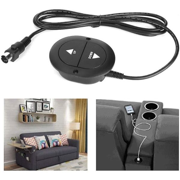 2-Knap Sofa Håndbetjening med 5-Pins Stik, Elektrisk Recliner Kontrolkontakt