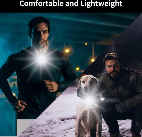 ING Løpelys, brystlampe, brystlampe løping, brystløper, USB oppladbar