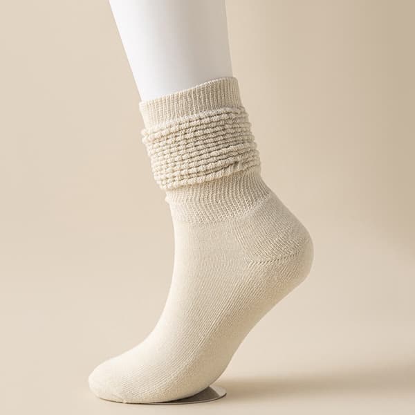 ING 4 par løstsiddende damestrømper - (beige, sort, lys khaki, brun)
