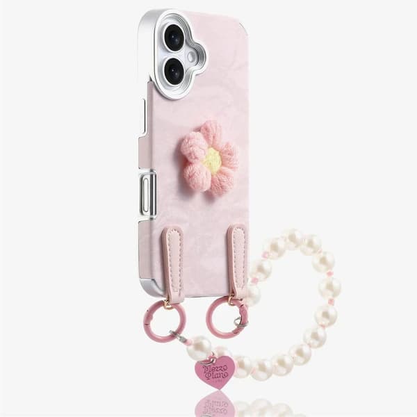 iPhone 16 mobilskal med snodd, lämplig för tjejer.