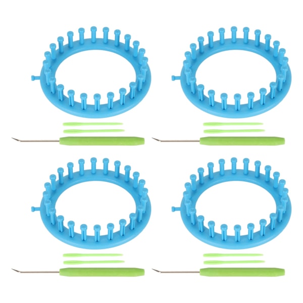 4 kpl Pyöreät Neulontavälineet Halkaisijaltaan 5,5 tuumaa Vankka Muovi Helppokäyttöinen Neulontaväline Huiveille Hatuille Sukille