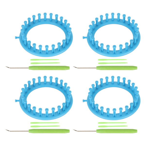 4 st Runda Stickningsbommar Diameter 5,5 tum Stabil Plast Lätt att Använda Stickningsgarnväv för Halsdukar Hattar Strumpor