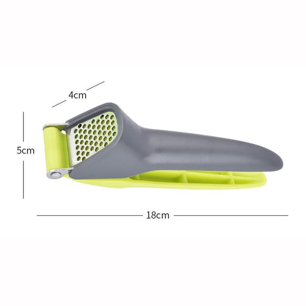 Vitlökspress Kök - Ingefärspress - Kulinarisk Förberedelse - Ergonomisk Design - Rostfritt Stål - Grön Grå
