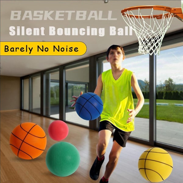 Handleshh Silent Basketball - Premiummaterial, stille og myk skumboll, trenings- og spillhjelp Gul-Xin Yellow Yellow 18cm