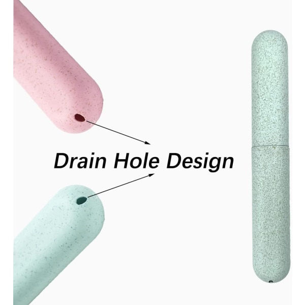 2-pack tandborstfodral, bärbart fodral, skyddande tandborstfodral för resor, familj