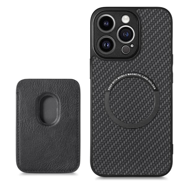iPhone 15 Plus mobilskal med magnetisk korthållare