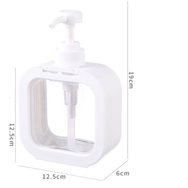 Såpedispenser - 2-delt dusjsåpedispenser - 500 ml pumpedispenser - liten såpedispenser i plast - (svart)