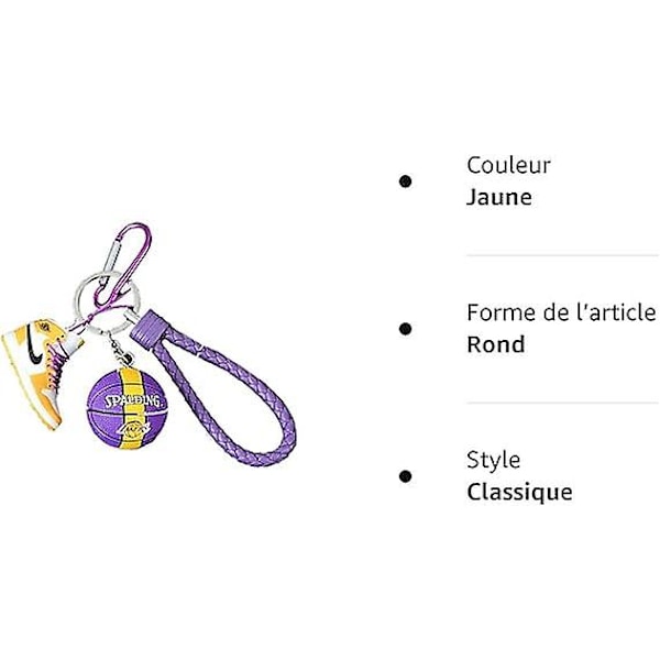 Klassinen 2022 1:6 Realistinen Min 3d Jordan Koripallo Avaimenperä Mini Kengän kanssa, Keltainen, 5cm