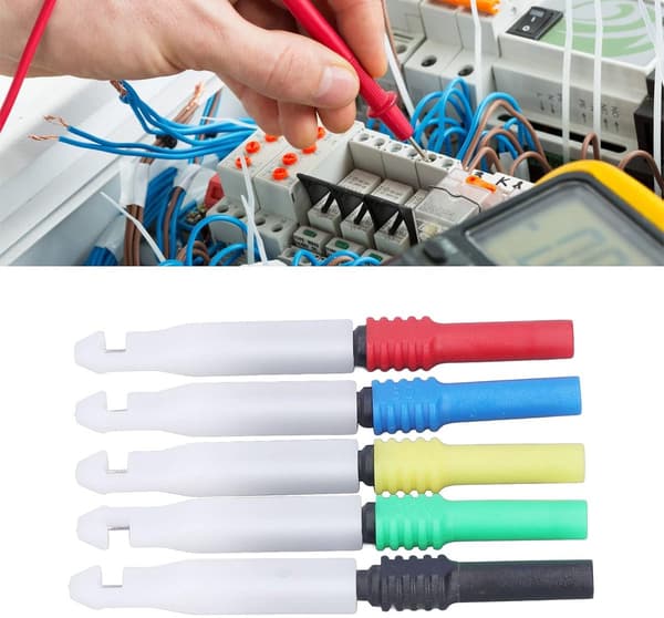 ING 0.7mm Mini Multimeter Testpenner, Multimeterprober Wire Piercing Needles, med Slire J.30009, 5 stk/sett