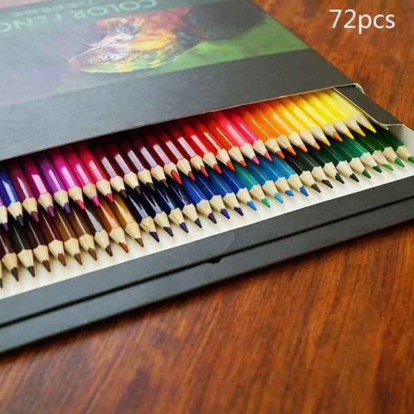 72 fargede blyanter sett for barn fargeleggingsbok for voksne tegning i kunst