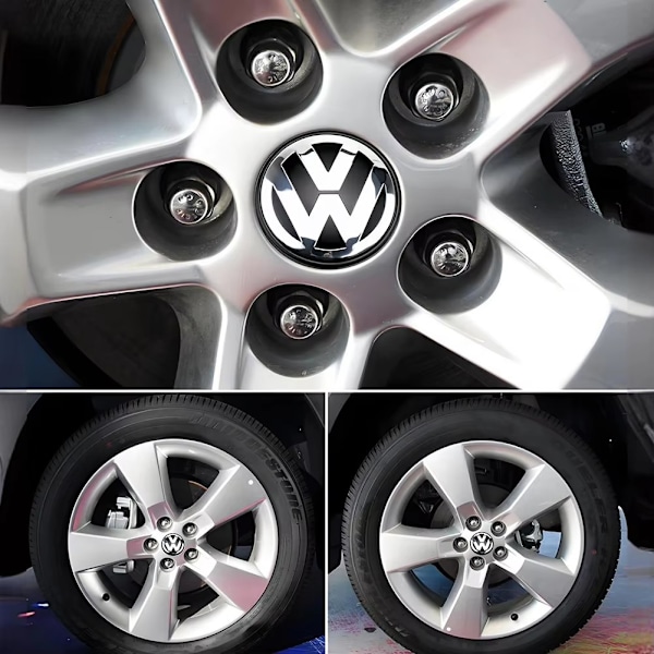 4-pakning Volkswagen Senterkopper – Navkapsel Emblem 56mm