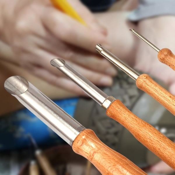4 st/set rostfritt stål runda modellering lera verktyg multifunktion mjuk lera modell gör verktyg bärbar DIY skulpt...