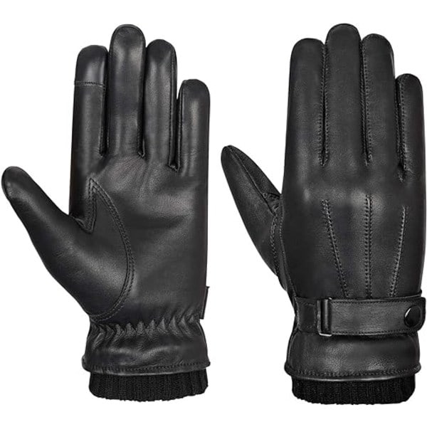 Mænds Ægte Læderhandsker | Handsker Mænd Vinter Varme Handsker Touc