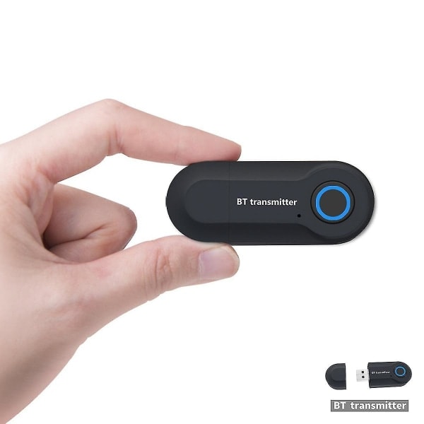 1 Bluetooth-sändare Trådlös ljudadapter 3,5 mm Körningsfri Stereo TV Dator Skrivbord Dedikerad