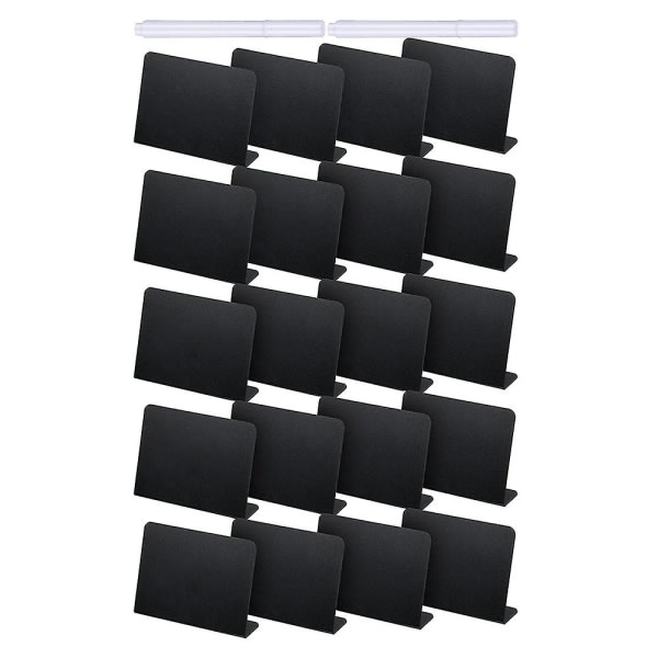 20 st 4 x 3 tum Mini Blackboard Table Tent Sign Blackboard Buffet Tags Mat Etikett För Fest Bord Svart