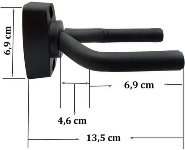 Väggfästen för gitarr, 2-pack, kompatibla med gitarrer, basar och ukuleler.