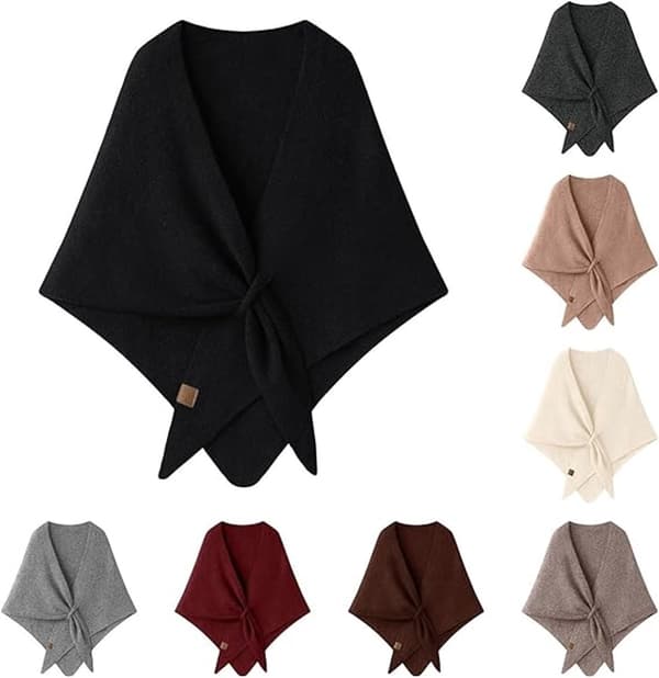 ING Skjerf for kvinner - Strikket skjerf - 180×70cm - Brun