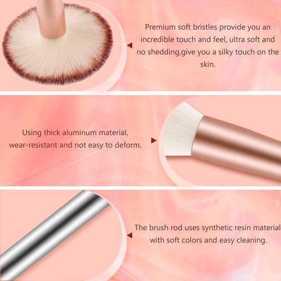 ING Makeup Børster - Setting Børster - Professionelle Makeup Børster - High-End Syntetiske Foundation Børster