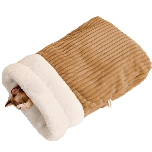 Sovesekk for katt, vintersovesekk for katt, Beste kattesovesekk 2024 Brown L