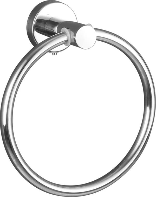 ING Håndklædering - Håndklædeholder - Let at samle - Sølv - Diameter Ø 16 cm