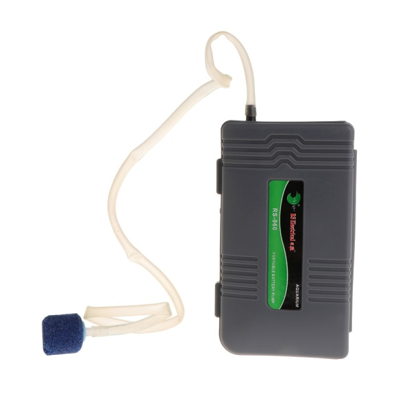 Akvarium Luftpumpe Ultra Stille Fisk til Tank Boble Luftpumpe med Luftsten D Størrelse Batteridrevet Oxygen Aerator Bærbar