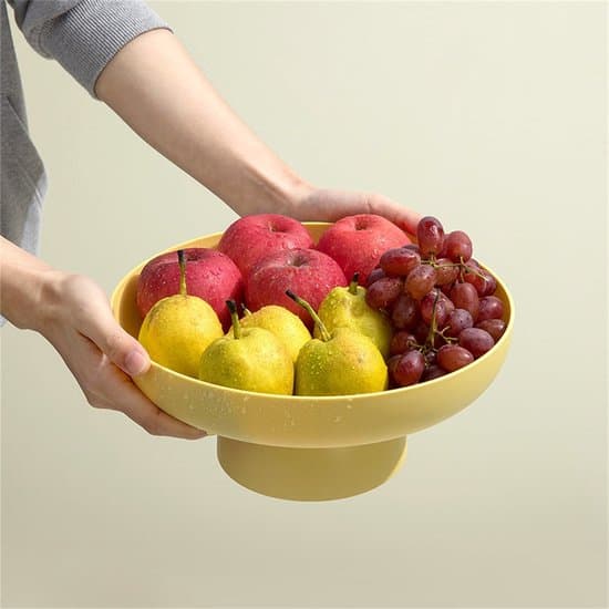 Fruktskål - Multifunksjonell snackhylle - Passer for stue, benkeplate - Dessertbord dekorasjonsstativ - Rosa