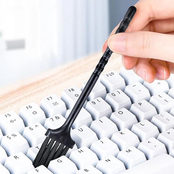 Tastaturrenseværktøjssæt, 10 dele, blød børste til støvfjernelse, velegnet til rengøring af computer-spillekonsoller.