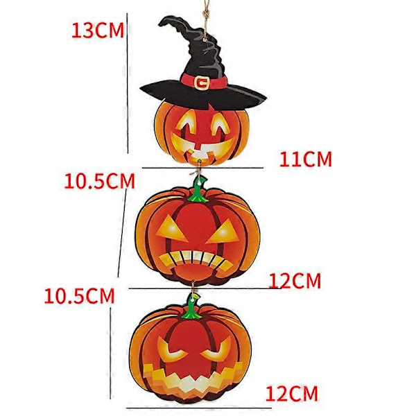 Halloween Boo Dørskilt Efterårsdørsdekoration Vægdørsdekoration - 2 stk