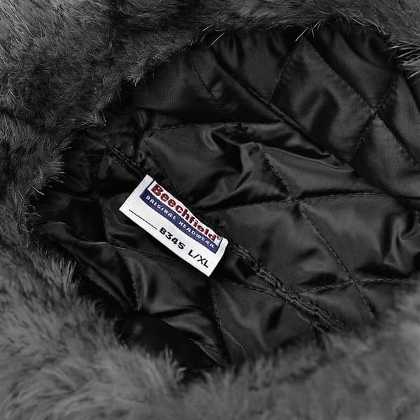 Beechfield Unisex Termisk Vinter Sherpa Trapper Hat Sort - Perfekt Sort Black L/XL