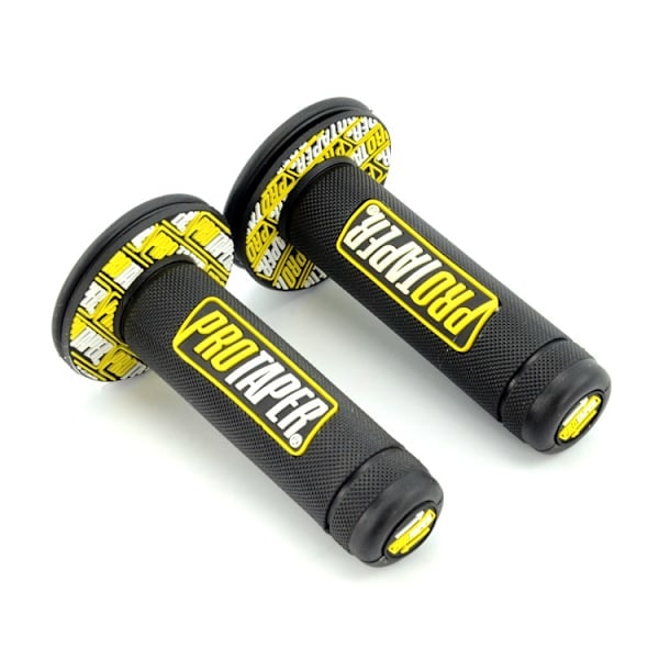 7/8 Inch 22mm Handlebar Grips Motorcycle Pro Tapered Handlebar Grips Pro Tapered Off-Road Motorcycle Handlebar Grips Brake Levers (Yellow)